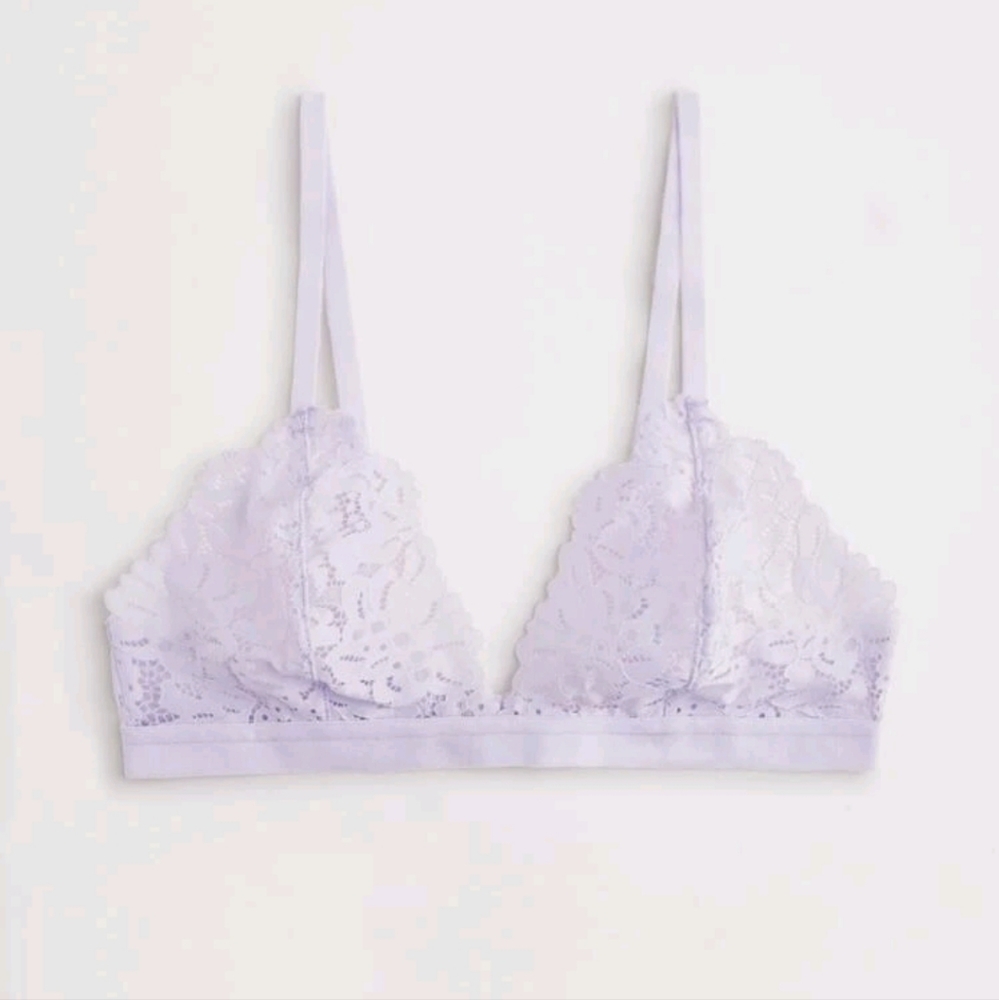 Lilac Lace Triangle Bralette